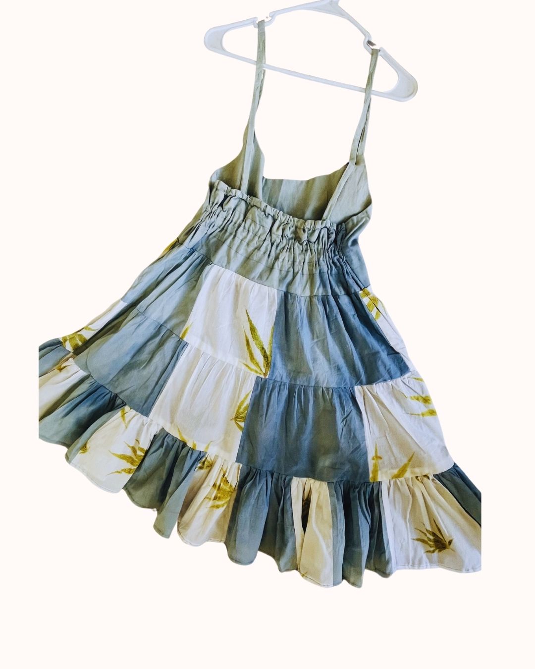 Bhang Neel – Indigo cannabis Patchwork Cotton Dress