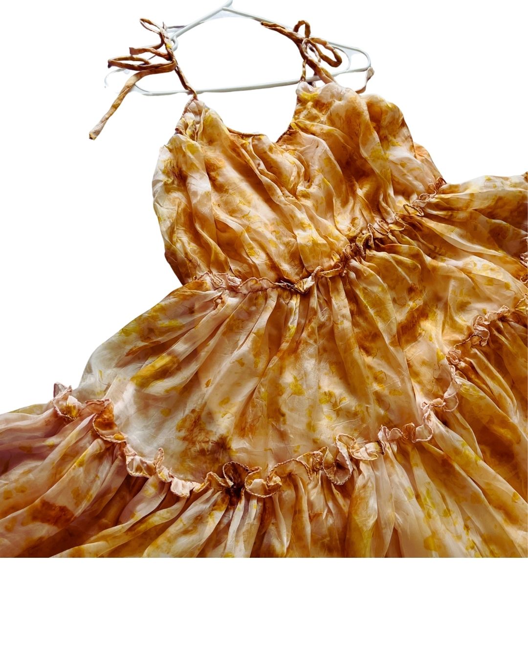 Amber Bloom Dress  – Golden-orange floral vibe.
